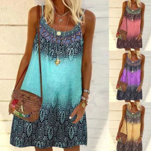 Femmes Summer Beach Boho Cami Roben : - Picture 1 of 15