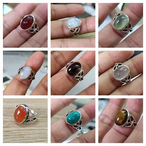 NATURAL GEMSTONES 925 SOLID STERLING SILVER FINE GIFT RINGS, ALL SIZES AVAILABLE