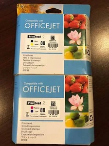 Jeu de têtes d'impression compatible HP 88 C9381A C9382A pour tête d'impression HP OffceJet Pro K550 - Photo 1/2