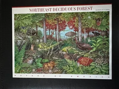 Scott #3899 Northeast Deciduous Forest Pane of 10 37¢ Stamps (2005) - Image 1 of 2