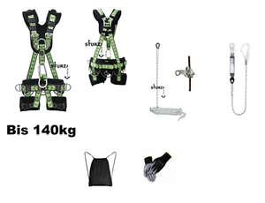 Premium Set Auffanggurt Atlas inkl Seil 20m Seilbremse Falldämpfer Fallschutz - Picture 1 of 5