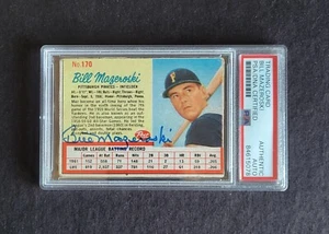 Bill Mazeroski signed Pirates 1962 Post Cereal Baseball Card Psa Authenticated  - Picture 1 of 3