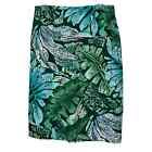 Evan Picone Tropical Leaf Print Silk Skirt 12