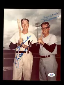Joe And Dom Dimaggio PSA DNA Signed 8x10 Photo Autograph - Picture 1 of 2