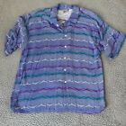 Vintage Nike Shirt Mens Extra Large XL Blue Purple White Button Up Polo Gray Tag