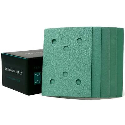 SERIOUS GRIT 3" x 4" 6-Hole Sanding Sheets for SurfPrep / Uneeda / Mirka