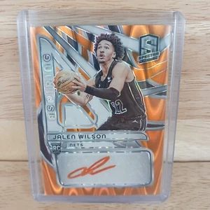 Jalen Wilson 2023-24 Panini Spectra RC Aspirante Naranja Remolino Prizm Automático/15 Redes - Imagen 1 de 2