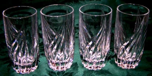 4 PRISTINE Lexox Heavy Glass Discontinued Debut Highball Tumblers - Picture 1 of 2