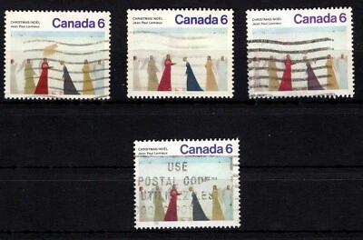 CANADA  VARIETY #650, 650ii   (TEAR  + PURPLE AND SHADES OF BLUE DRESS )  USED - Image 1 of 2