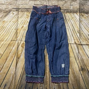 Naartjie Kids Girls Size Medium 5 Year Cotton Jeweled Pull On Pants Jeans - Picture 1 of 6