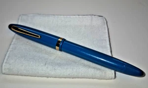 Vintage W. A. Sheaffer’s Pen Co. Teal Blue 5” Fountain Pen With #33 14K Gold - Picture 1 of 9