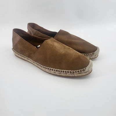 Todd Snyder New York Mens Nomad Suede Leather Espadrille Tobacco Size 11 Shoes - Image 1 of 4