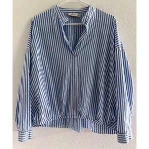 Vineyard Vines Top Womens Medium Blue White Cotton Beachy Coastal Preppy Luxury - Picture 1 of 7