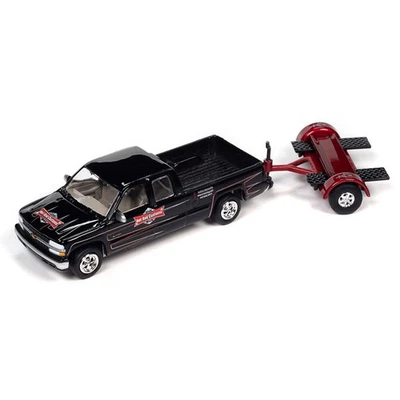 1/64 2002 Chevy Silverado Con Rimorchio Johnny Lightning JLBT018-A1 - Immagine 1 di 4