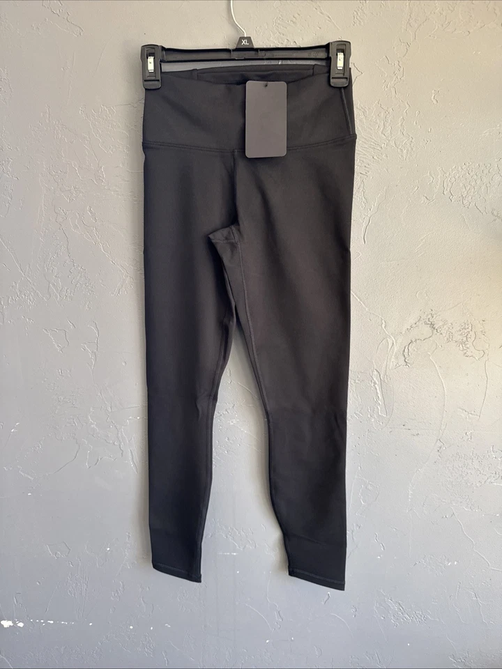 fabletics womens Large High Waisted Vegan Leather leggings large Burgundy 17050