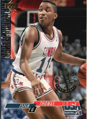 1994 Upper Deck EE. UU. #70 Isiah Thomas medalla de oro Foto 1 de 2