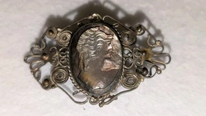 Vintage Neapel Italien Viktorianische Kamee Brosche Frühe Periode - Bild 1 von 8