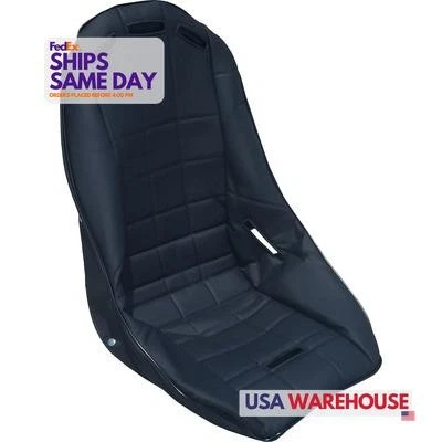 Funda de asiento de vinilo Rci 8021S, One negra poli Lo-Back negro rendimiento piezas de carreras Foto 1 de 4