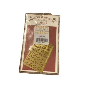 American Traditional Designs Messing Schablone Alphabet - Bild 1 von 2