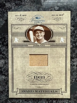 JIMMIE FOXX g/u BAT card 2004 Donruss Timeless #2/9 REDSOX Philadelphia A's - Image 1 of 2