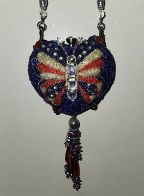 Mary Frances The Patriotic Butterfly Beaded Mini Crossbody Handbag - Image 1 of 4