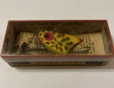 Caja/inserto de señuelo de color vintage perezoso Ike “Sail Shark/Shark Ike” #260 Foto 1 de 4