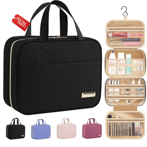 Reise Kulturbeutel mit Aufhängehaken - geräumige Kulturtasche Essentials für Damen - Bild 1 von 23