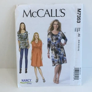 Dress & Top Size 6-14 UNCUT Pattern m7353 Raised Waist Scoop Neck - Picture 1 of 2