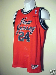 Camiseta Auténtica NBA Rewind 1977 NJ Nets Jefferson # 24 Juvenil Longitud L +2 Nueva Con Etiquetas - Imagen 1 de 2