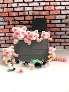 5pcs 3D Printed Racoon with Dumpster Bin, Articulated Racoons, Fidget Racoon Toy - Picture 1 of 6