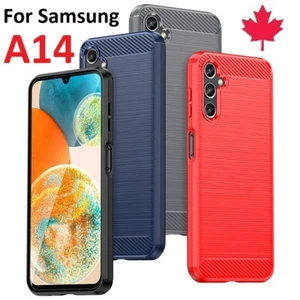 Coque pour Samsung Galaxy A14 5G / 4G - Coque TPU en fibre de carbone antichoc - Photo 1 sur 11