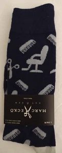 Marc Ecko Mens Socks One Pair Size 6-12 Barber Shop Chair Barber Tools Navy Blue - Picture 1 of 4