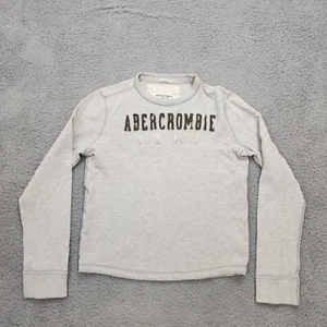 Abercrombie & Fitch Shirt Mens Small Waffle Thermal Muscle New York Y2K Pullover - Picture 1 of 11
