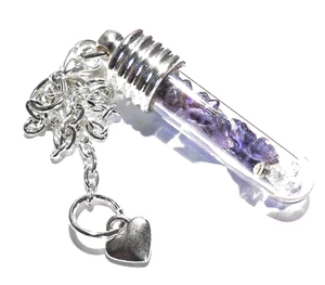 Crystal Iolite Chakra Healing Pendulum /Pendant -  Boxed  Gift - 3rd eye psychic - Picture 1 of 1