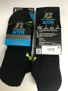 Russell Performance Men's Dri-Power Moisture Wicking No Show Socks, Large, 6 pr - Picture 1 of 2