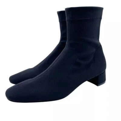 Pedro Garcia Mujer Idoia Negro Calcetín Elástico Tacón Bloque Botas Talla 37-7 Foto 1 de 4