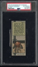 1934/35 Diamond Matchbooks Silver Hockey HOFER Charlie Gardiner PSA Auth Altered