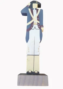Vintage Enesco 1987 bemalte Holz Soldat Figur Dekoration - Bild 1 von 4