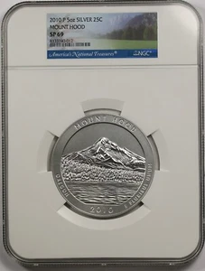2010-P 5 oz Silver Mount Hood 25C SP 69 NGC America The Beautiful ATB - Picture 1 of 4