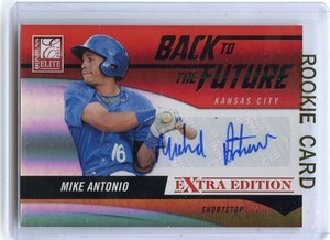 2011 ELITE EXTRA EDITION #1 MIKE ANTONIO AUTOGRAPH ROOKIE RC #370/720, KC ROYALS