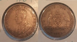Rare 1933 Australia silver Florin - Picture 1 of 1