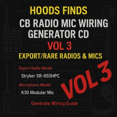 Generador de guía de cableado de micrófono de radio CB Vol 3 - Radios y micrófonos de exportación/raros Foto 1 de 4