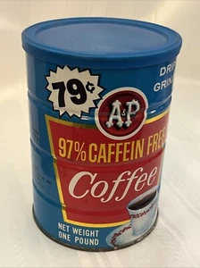 Vintage A&P Drip Grind Coffee Can - Picture 1 of 7