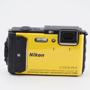 Nikon Digital Camera COOLPIX AW130  Waterproof  UHD 4K Yellow - Picture 1 of 2