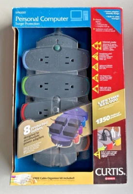 Curtis SP9200T Surge Protector Power Brick Adapter Friendly Power Strip NEW - Image 1 of 4