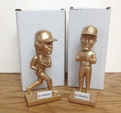 Cole Hamels + Jimmy Rollins 2016 Reading Fightin Phils GOLD PROMO Bobblehead SGA Cover
