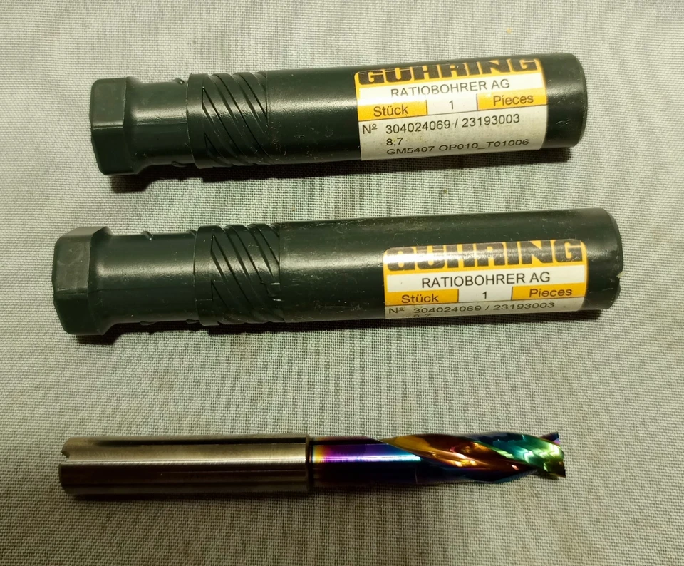 Lote de 3 Guhring 304024069 23193003 8,7 mm Foto 1 de 2