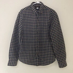 Thomas Dean Mens Padded Plaid Shirt Jacket Navy Front Button Closure Imported - Picture 1 of 20