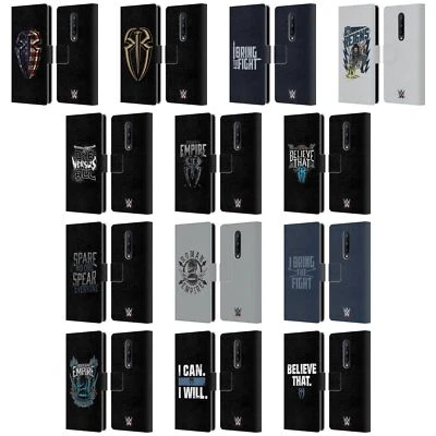OFFICIAL WWE ROMAN REIGNS LEATHER BOOK WALLET CASE COVER FOR ONEPLUS PHONES - Image 1 of 4