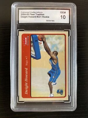 2004/05 Fleer Tradition Dwight Howard Rookie Card  #221 PGA Gem 10 - Image 1 of 2